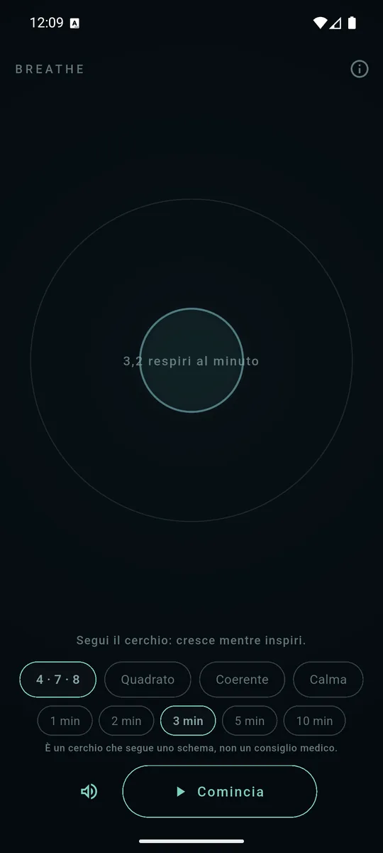 La scelta dello schema, con i quattro disponibili.
