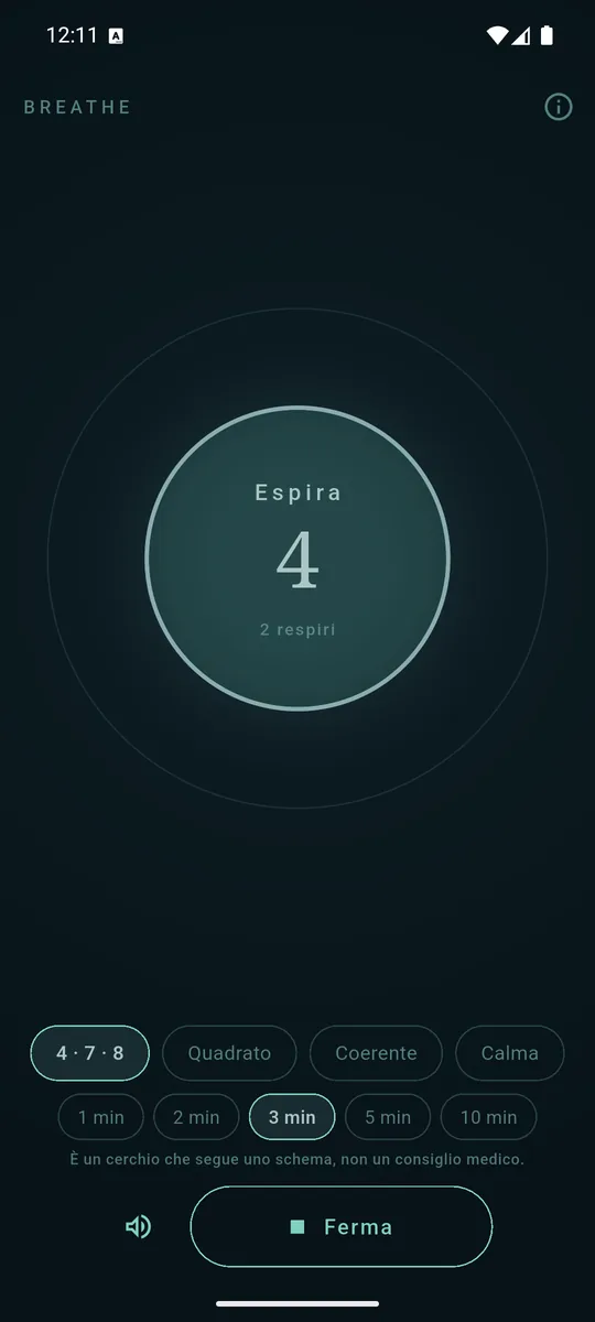 Una sessione in corso, con i respiri contati e il tempo rimasto.